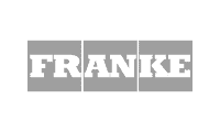 FRANKE company logo with gray segmented boxes and white serif lettering
